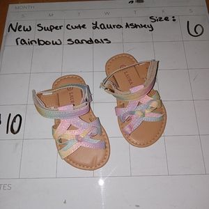 Laura Ashley rainbow sandals size 6